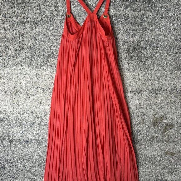 Michael Michael Kors Dress Womens XS Red Pleated Maxi Strappy Sangria MU78WB37R3 - Picture 6 of 7